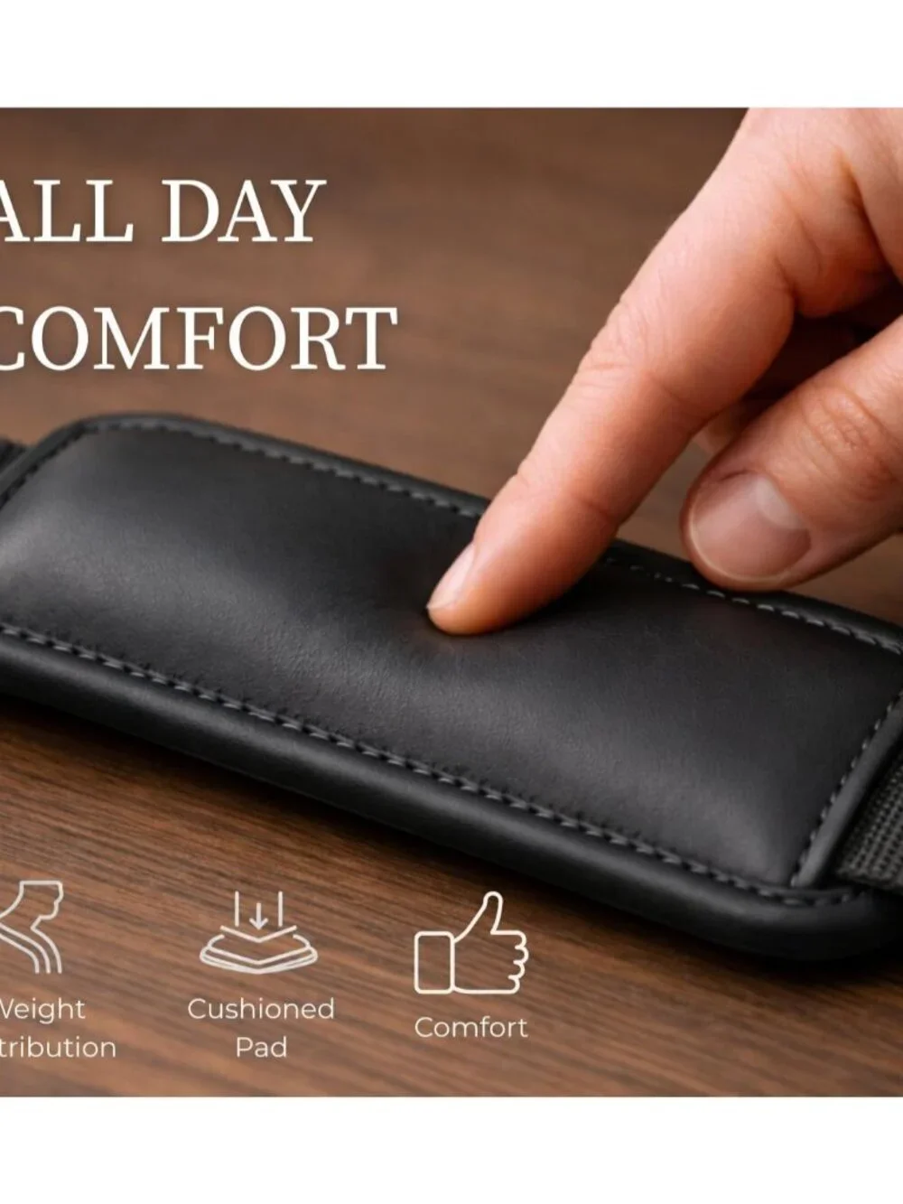 Men's Black Genuine Leather Vintage Adjustable Strap Stylish Messenger Hand Bag